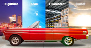 Temperature of light affects color perception